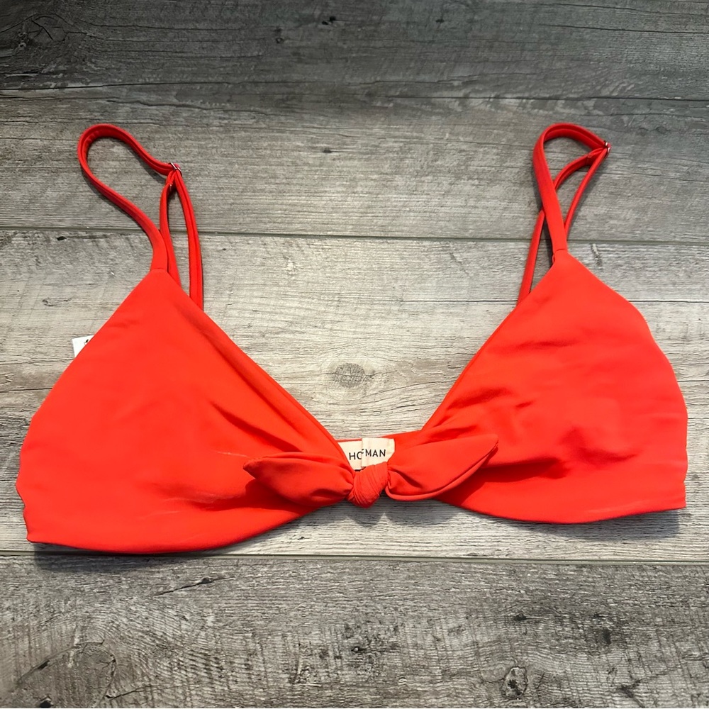 Mara Hoffman Clara Tie Front Bikini Top - Size XS